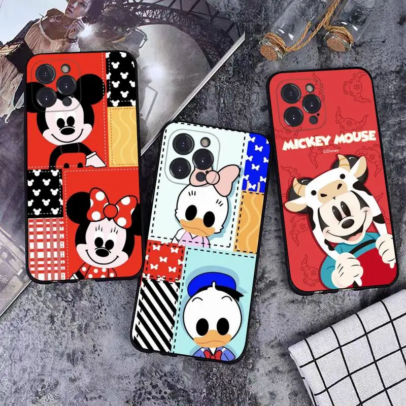 

Disney Mickey Mouse Phone Case For iPhone 8 7 6 6S Plus X SE 2020 XR XS 14 11 12 13 Mini Pro Max Mobile Case