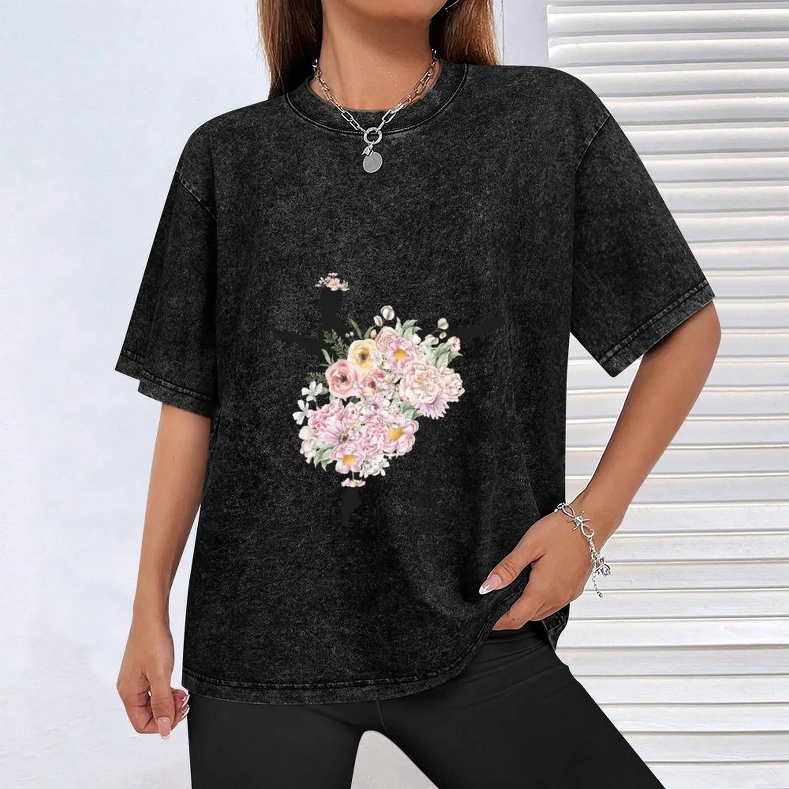 Футболка Балерина с цветком-пачка в тяжелом весе футболка аниме винтажная