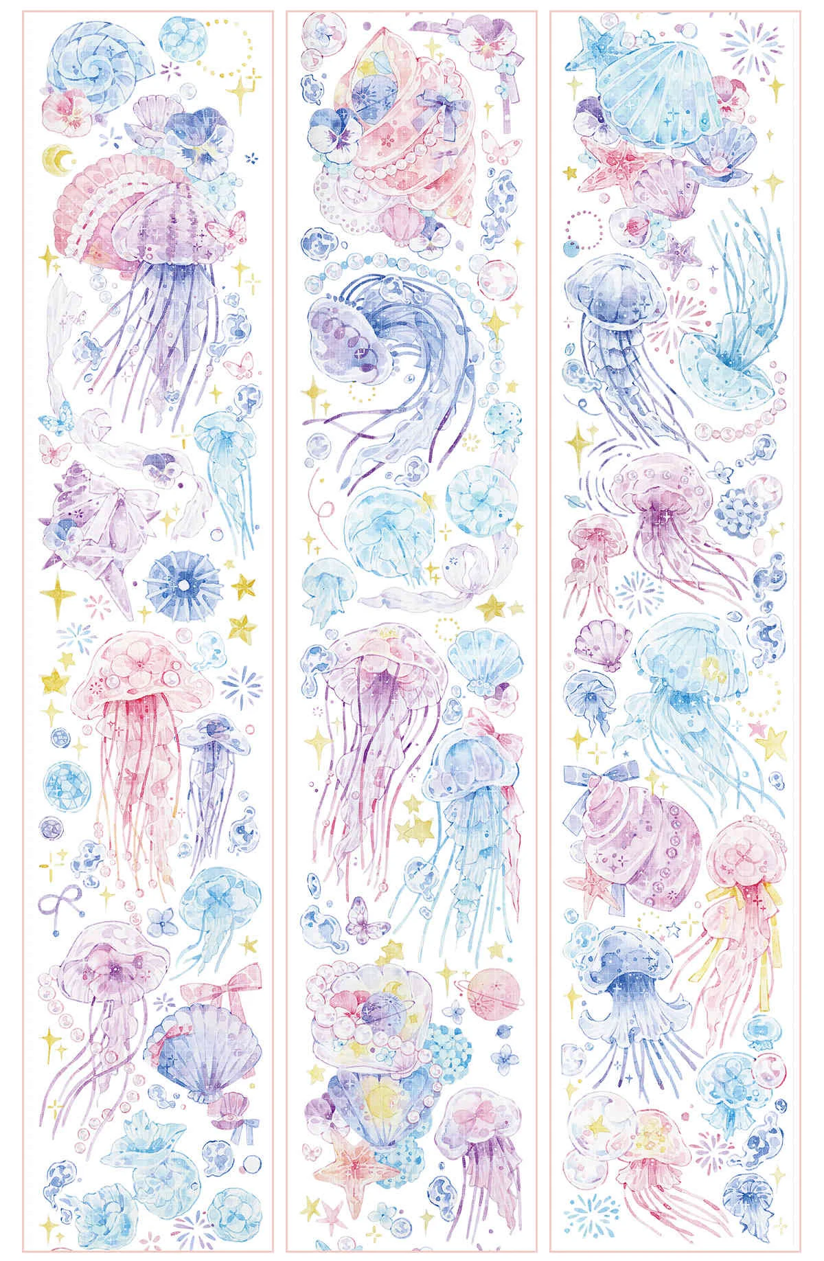

5meter/10Meter New Jellyfish Ocean Shiny Pet Tape Journal 9.6