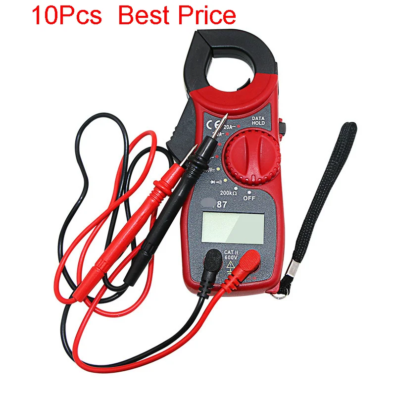 

10Pcs/lot MT87 LCD Digital Clamp Meters Multimeter With Measurement AC/DC Voltage Tester Current Resistance Multi Test