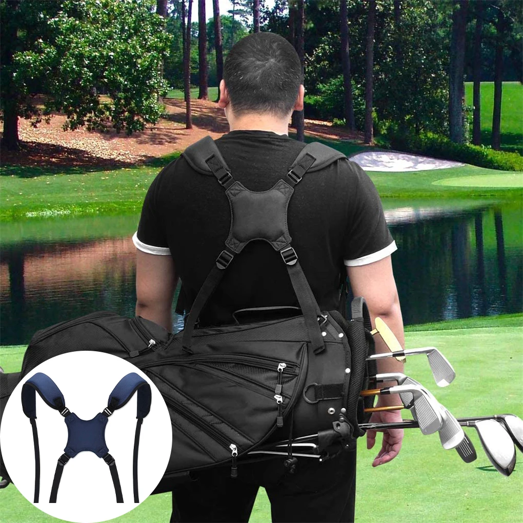 Double Shoulder Golf Bag Strap Padded Oxford Cloth Adjustable Reusable Backpack Carrying Bags Straps Replaceable