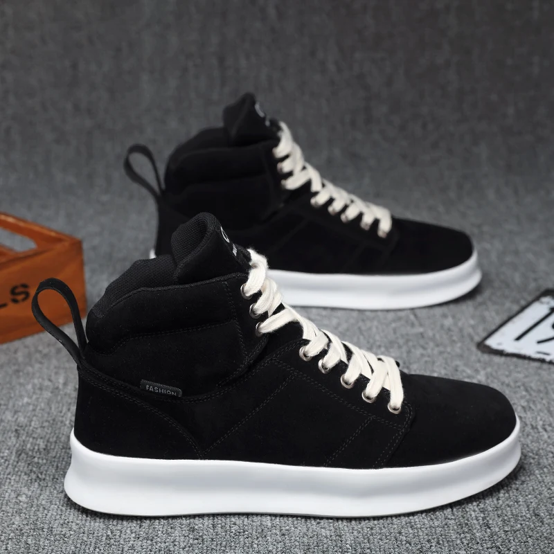 Brand Mens High-Top Skateboard Shoes Womens Colorful Leather Sneakers Comfortable Sports Tennis Shoes Casual Vulcanized Shoes