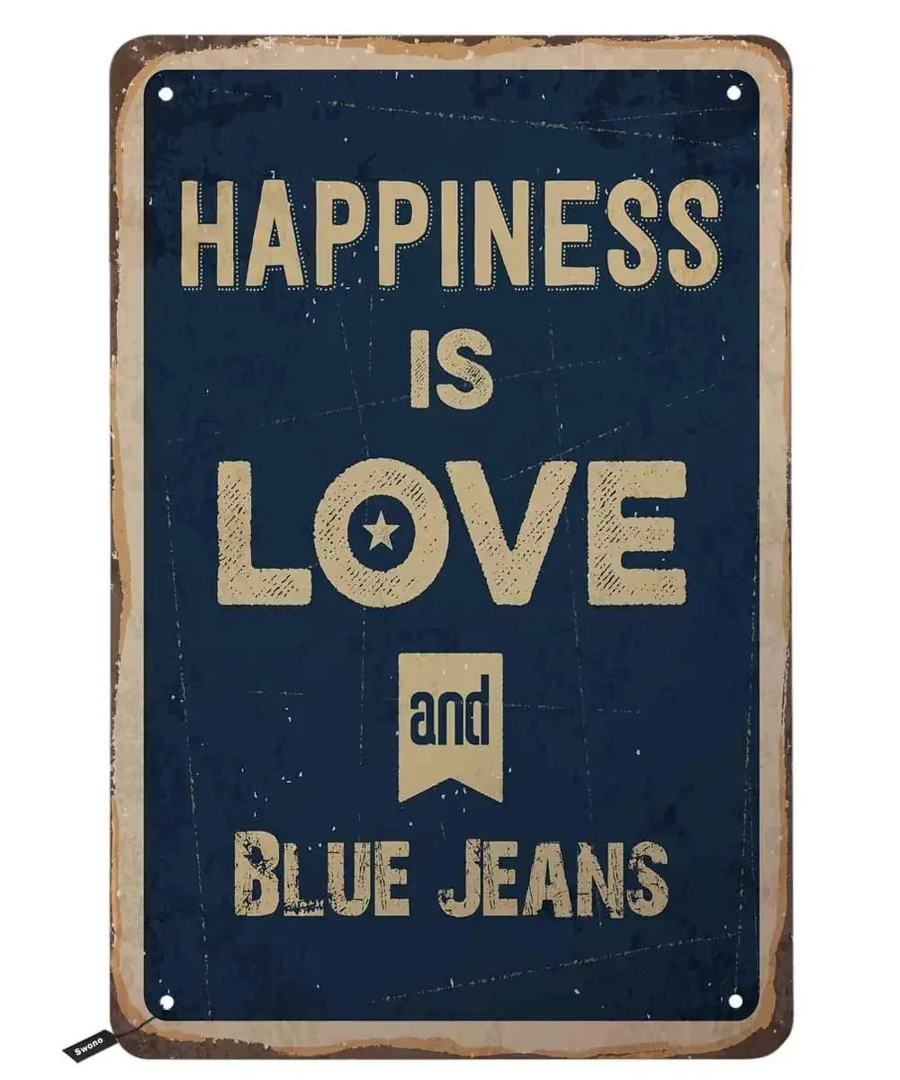 

Happiness is Love Tin Signs,Vintage Metal Tin Sign for Men Women,Wall Decor for Bars,Restaurants,Cafes Pubs,12x8 Inch