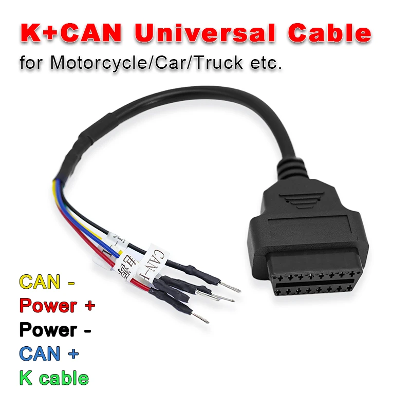 

OBD2 Женский 16-контактный соединительный кабель для автомобиля Turck Мотоцикл CAN K Разъем OBD2 Адаптер OBDII Удлинительный кабель с прямым подключением