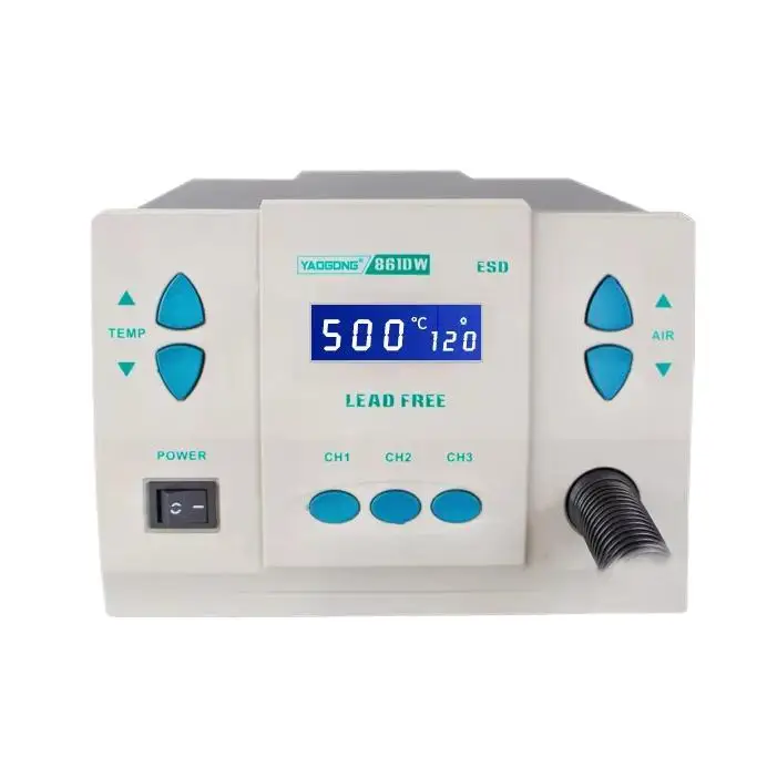 YAOGONG 861DW ESD бессвинцовая станция для распайки термофена цифровой регулируемый фен