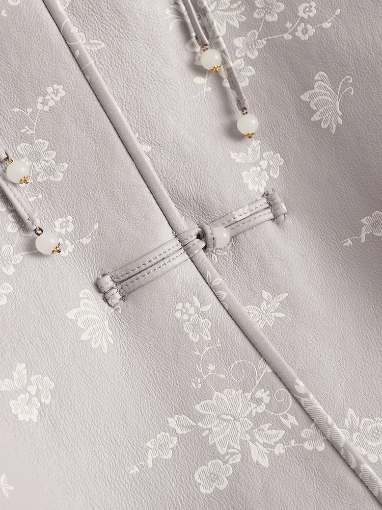 Haining 2024 New Chinese Sle National Fur Integrated Outerwear Women Winter Short Genuine Leather Double-Sided Ou... |