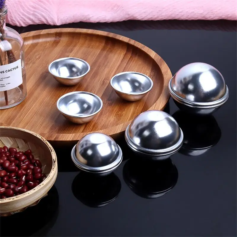

6 Sizes DIY Half Round Ball Cake Mold Xue Mei Niang Semicircle Egg Tarts Pudding Ice Cream Fondant Moulds Baking Gadgets