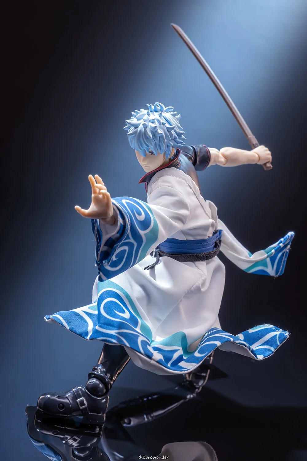 Фото 【Только одежда】shf 1/12, японское аниме GINTAMA Sakata Gintoki, халат с одним рукавом, одежда для 6-дюймовой экшн-фигурки, модель игрушки №5