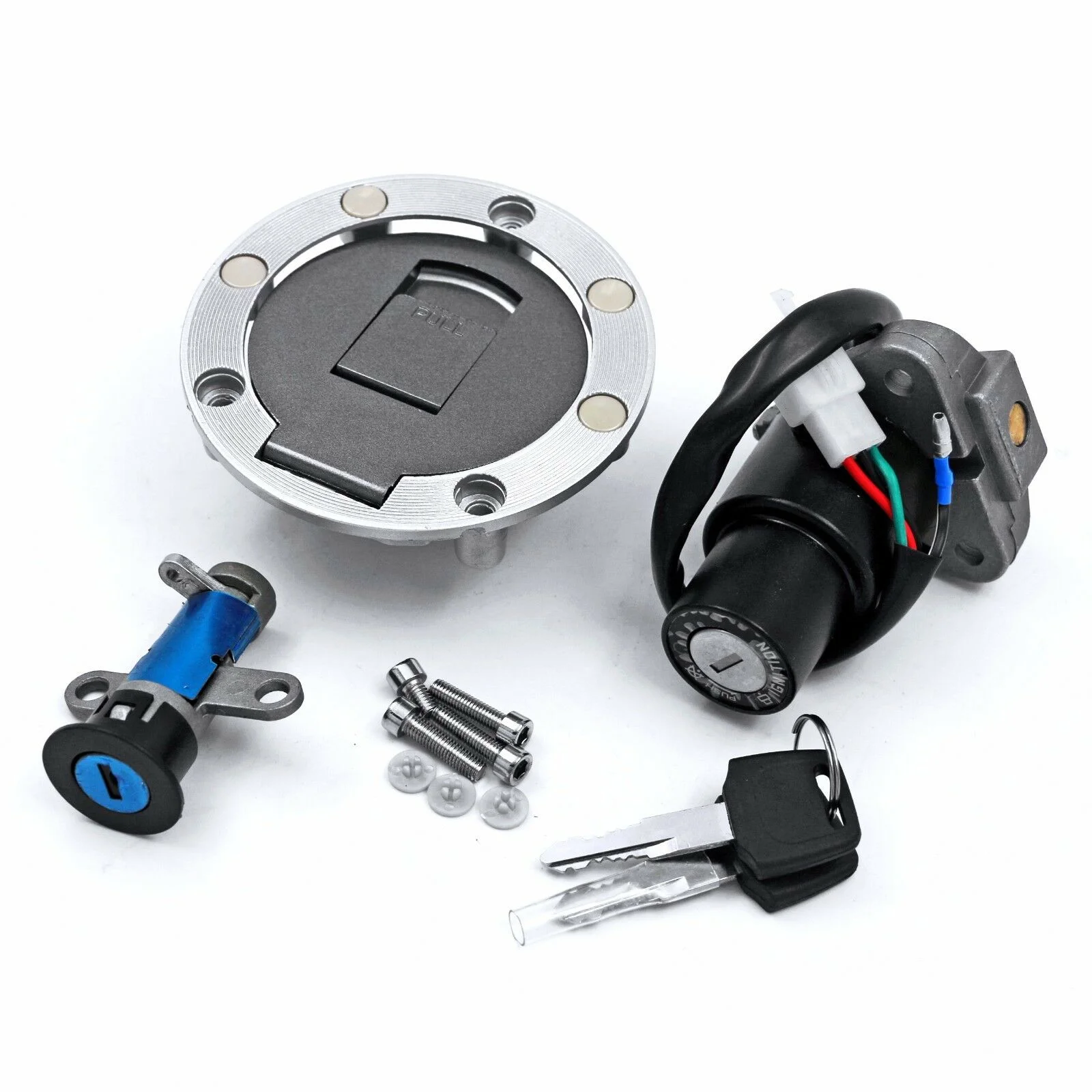 

Fit for Yamaha TZR250 1KT 1987 1988 1989 Ignition Switch Lock Gas Fuel Tank Cap Cover Seat lock Set TZR 250 87 88 89