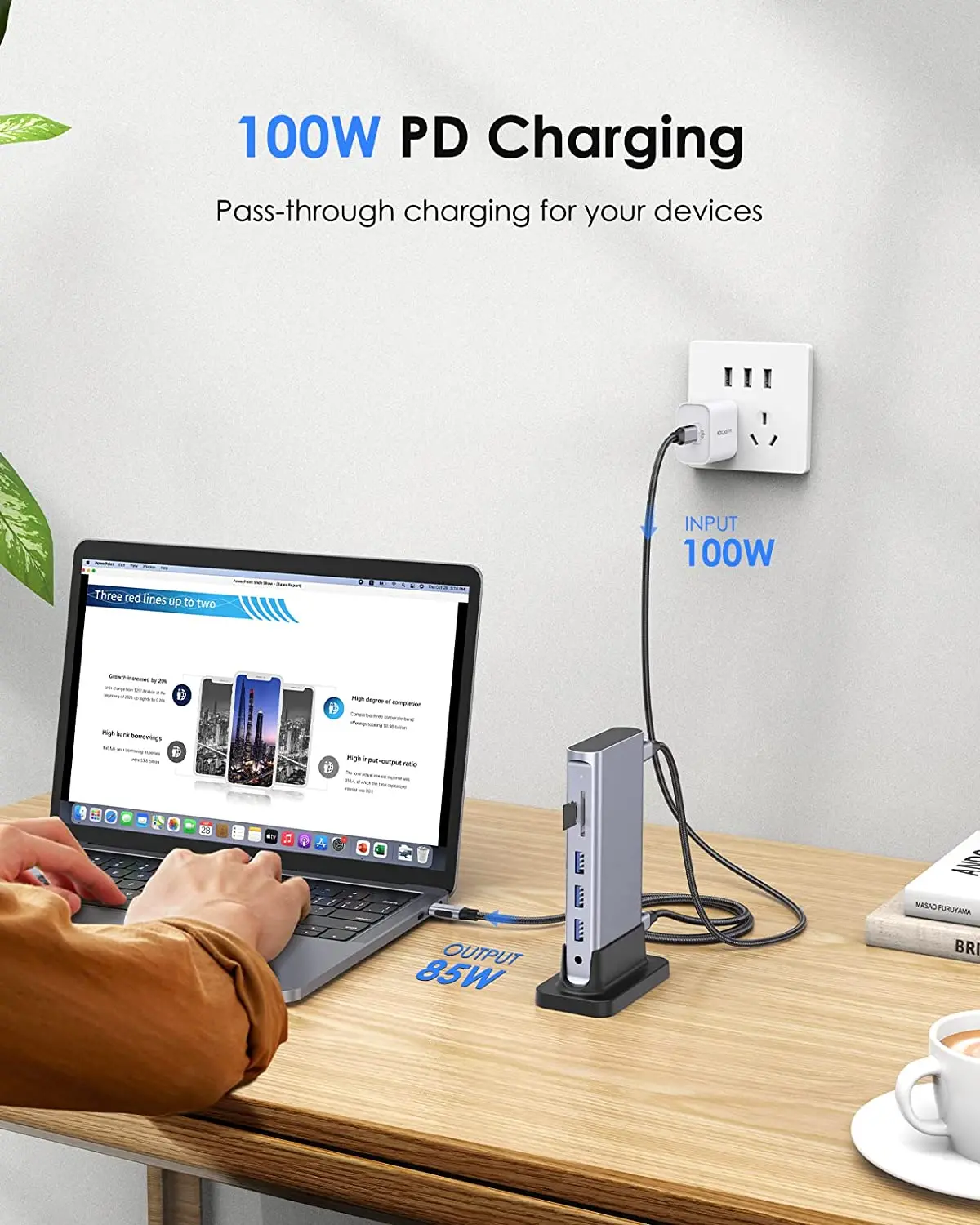 Док-станция LENTION USB C для ноутбука, 4K 60 Гц, HDMI, PD | АлиЭкспресс