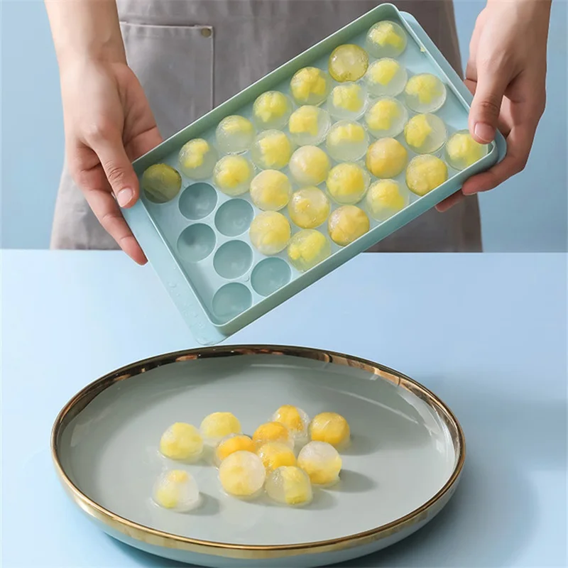 

Ball Ice Cube Trays Reusable Silicone Ice cube Mold BPA Free Ice maker with Removable Lids kitchen accessories summer gadgets