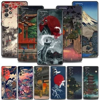 phone case for samsung galaxy a72 a52 a42 a32 a22 a21s a02s a12 a02 a51 a71 a41 a01 5g japanese style art ukiyo e silicone case