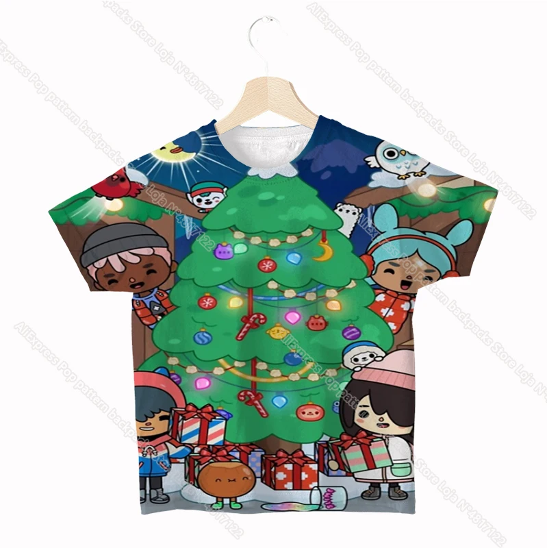 Kids Toca Life World 3D T Shirt Toddler Cartoon T-shirt Boys Girls Teens Short Sleeve Anime Tee Tops Summer Children Clothes
