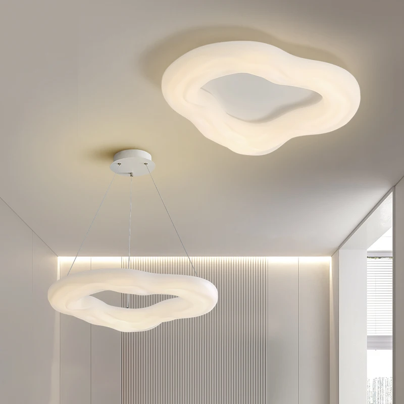 

Потолочная люстра в кремовом стиле JJC 110-240 в, трехцветная лампа с регулируемой яркостью/безполимерная люстра с умным управлением для гостиной