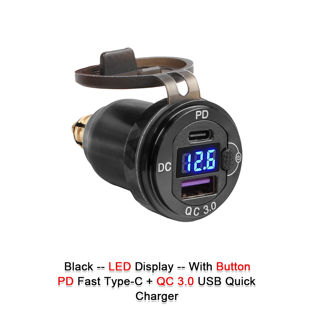 Светодиодный адаптер питания Type-C для BMW S1000XR 30 Вт PD QC3.0 12 В, USB-разъем для мотоцикла, зарядное устройство для R1200GS F900 R/XR R1200RT для Ducati