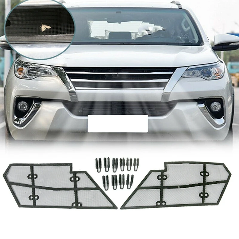 

Car Insect Net Car Front Grill Screening Mesh Protection Cover For Toyota Fortuner 2015-2018