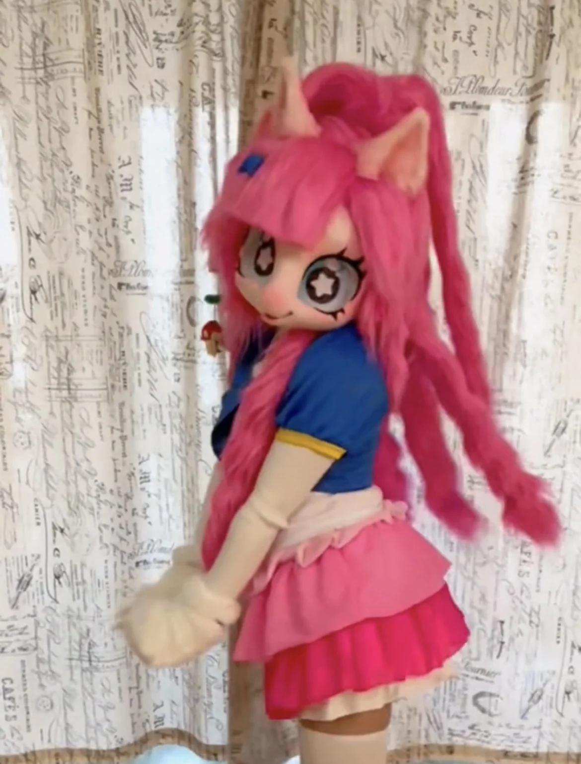 Меховой Костюм кигуруми гарнитура пушистые костюмы для косплея индивидуальная