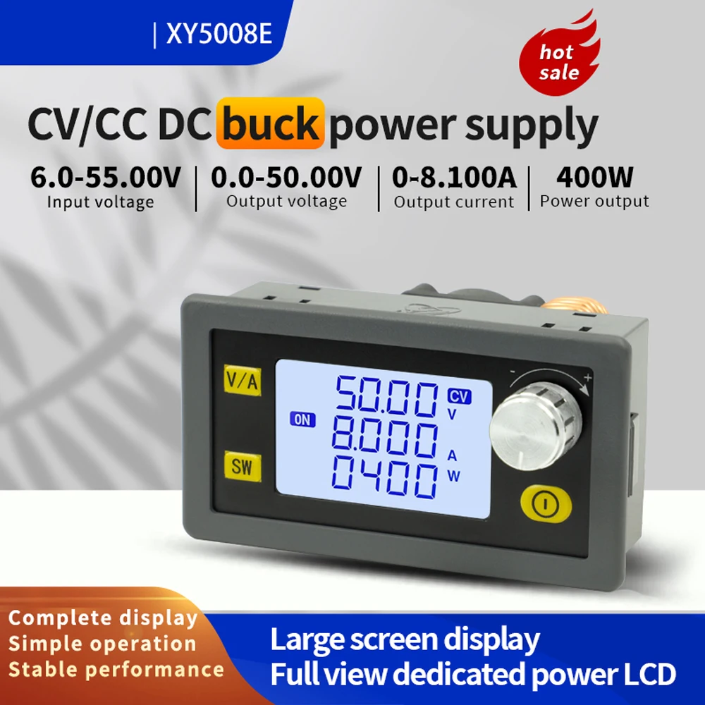 

400W 50V 8A Adjutable Step Down Power Supply Voltage Regulator DC-DC Step Down Buck Converter CC CV Voltmeter Ammeter Wattmeter