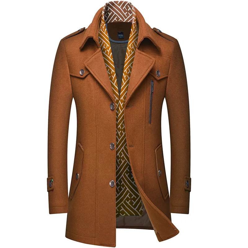 New Men Brand Winter Warm Jacket Parkas Coat Men Fashion Autumn Clothing Windproof Woolen Slim Adjustable Vest Parkas Male