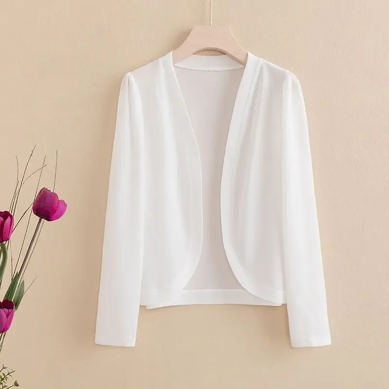 Весенне-осенний женский облегающий однотонный Повседневный Кардиган модный