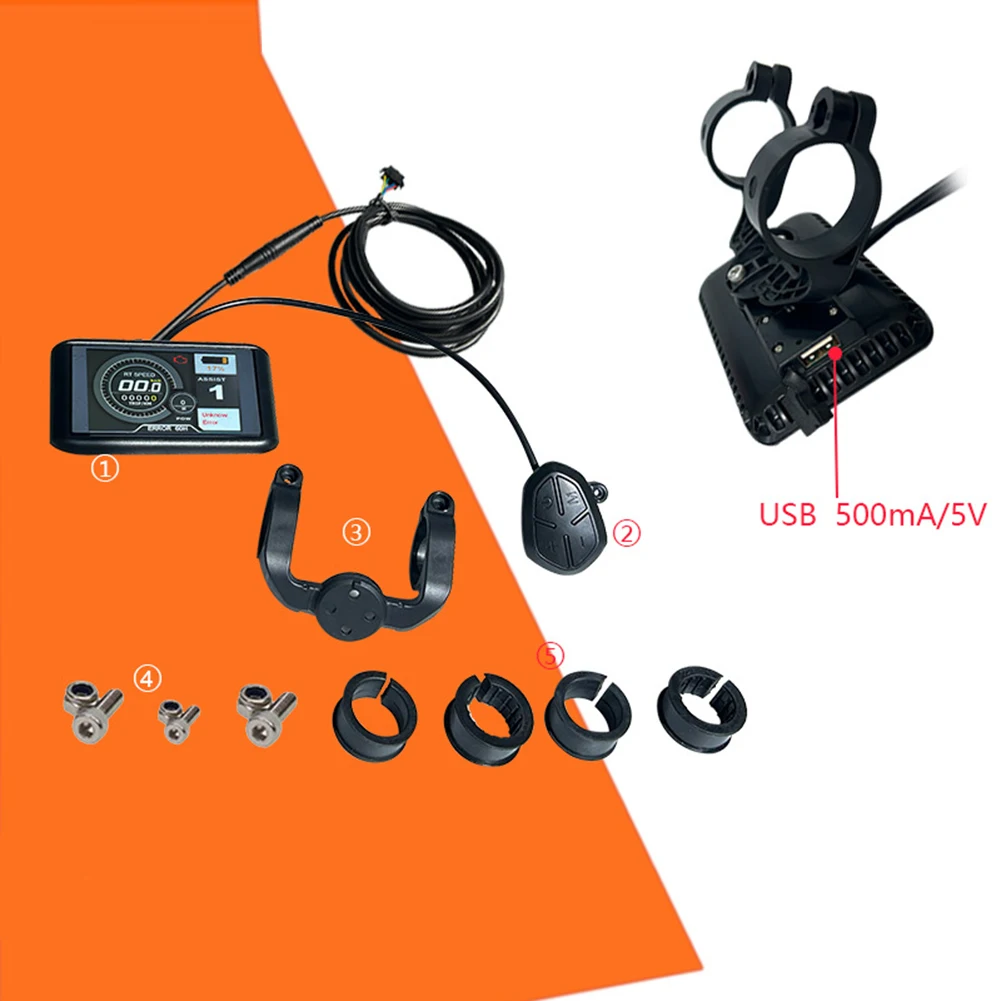 

Durable High Quality Practical Color Display Bike Screen TFT-UKC1 3.5 Inch TFT Screen 36V/48V/60V/72V 500mA/5V