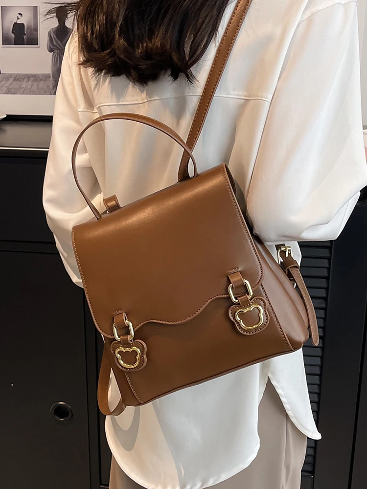 

Корейская Ретро сумка, новинка 2023, модный рюкзак, Высококачественная школьная сумка, женская сумка, рюкзак