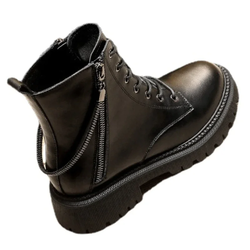 

Новые мартинсы, роскошные Брендовые женские ботинки на шнуровке с жемчужной цепочкой, ботинки челси из натуральной кожи, весенние ботинки, мотоциклетные ботинки