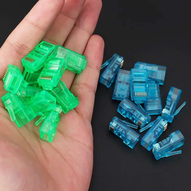10 шт. разъемы для кабеля Ethernet RJ45 5 цветов