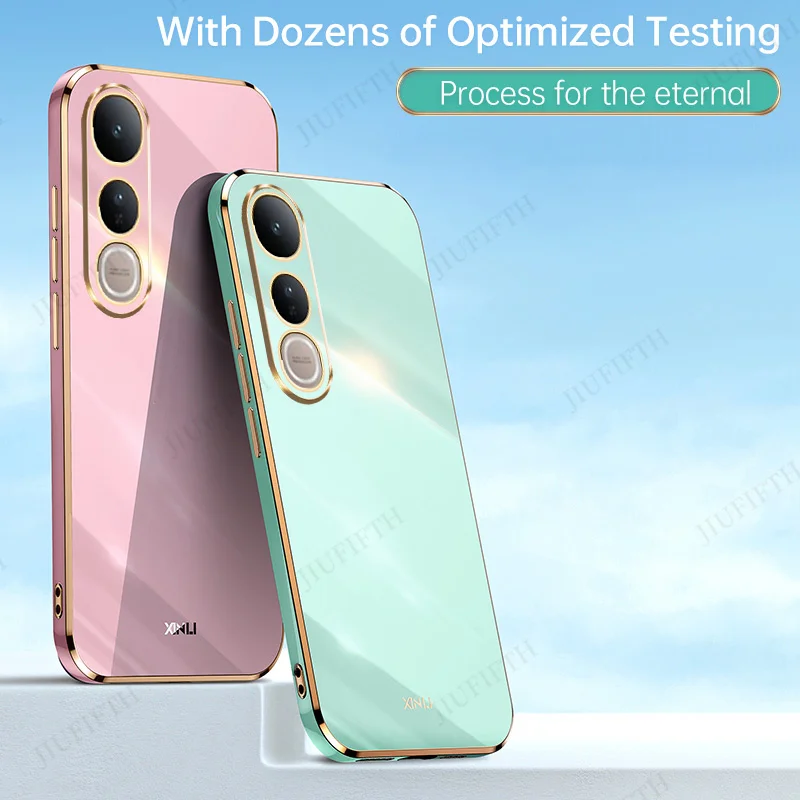 Фото 6D плеiting Мягкие чехлы для телефонов из ТПУ для VIVO V50 Lite 5G Чехол Vovo V50 V50Lite Силиконовая противоударная задняя крышка Carcase Capa Carcase №1