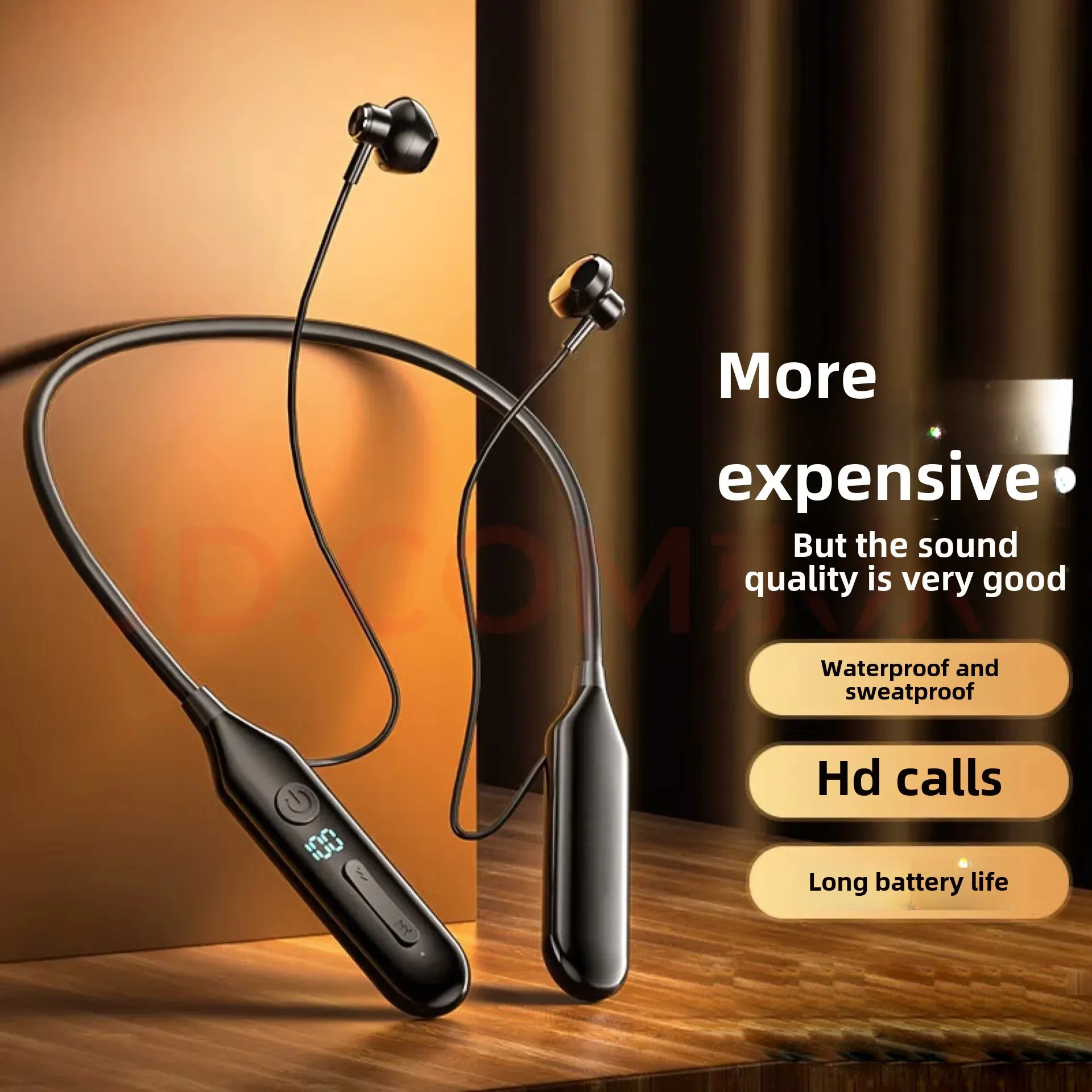 Новые спортивные Bluetooth-наушники с лямкой на шее и большой батареей длительный