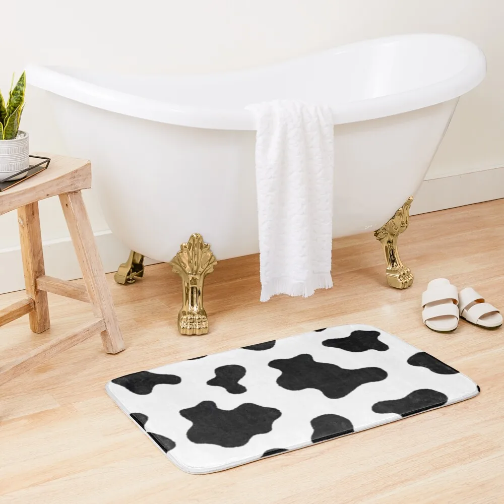 Коврик для ванной с коровьим принтом нескользящий ковер противоскользящий