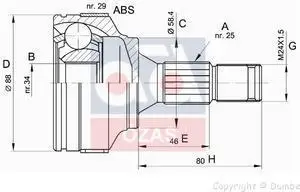 

607446 оси головка PARTNER-BRL dto hdi