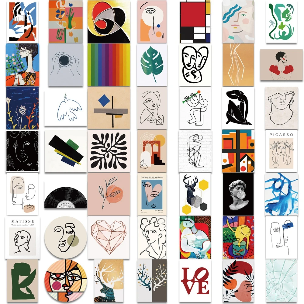 

10/30/65PCS Abstract Painting Art Stickers Aesthetic Cartoon DIY Travel Luggage Laptop Kid Classic Toy Decals Graffiti Sticker