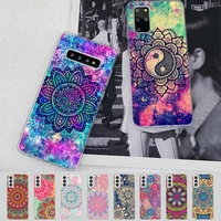 mandala flower totem phone case for samsung s21 a10 for redmi note 7 9 for huawei p30pro honor 8x 10i cover