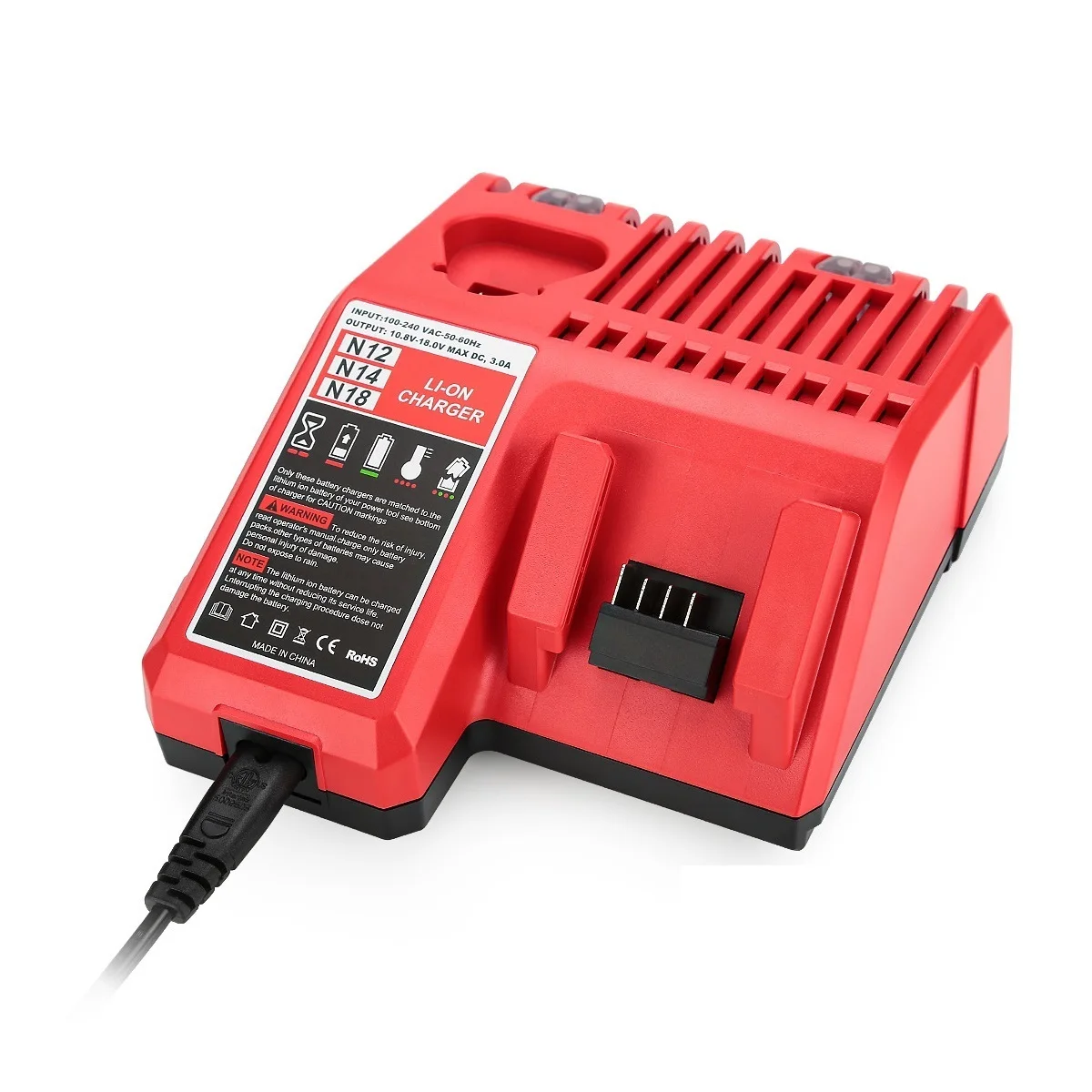 Зарядное устройство для аккумулятора Milwaukee 18 В 4000 мАч 48-11-1852 48-11-1850 48-11-1840 48-11-1830