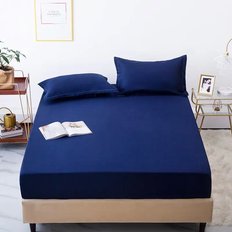 

3PC 100%Polyester Solid Colour Quality Bedding Fitted Sheet Elastic Band Around Mattress Easy Care for Single King Queen Size