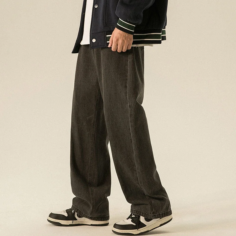 6 Colors Baggy Jeans Men Fashion Harajuku Retro Casual Straight Pants Streetwear Hip Hop Loose Denim Pants Mens Trousers M-2XL