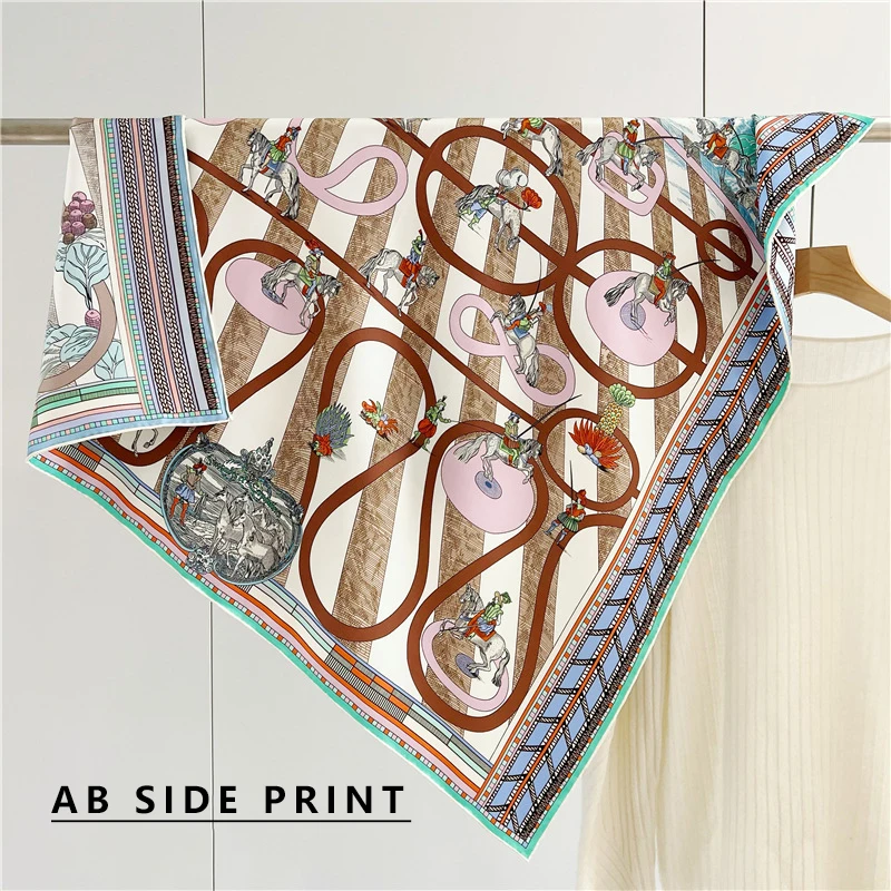 Двусторонний шарф из чистого шелка