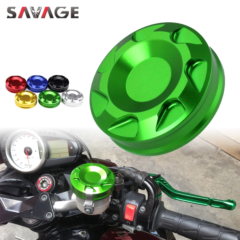 Front Brake Cylinder Reservoir Cap For KAWASAKI ZX6R ZX10R ZX14R NINJA 1000 Z1000SX Motorcycle Accessories CNC Oil Fluid Cover