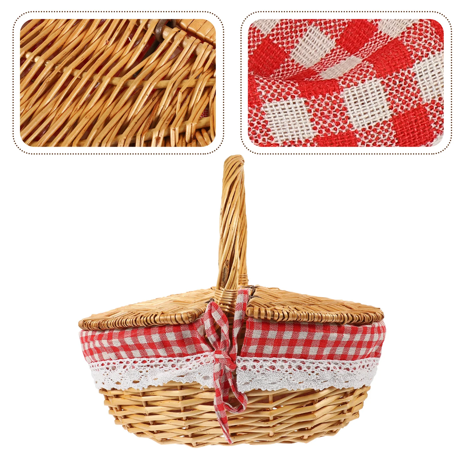 

Basket Storage Picnic Woven Baskets Egg Flower Organizer Hamper Chicken Willow Outdoor Costume Wicker Snack Dried Bins Sundries