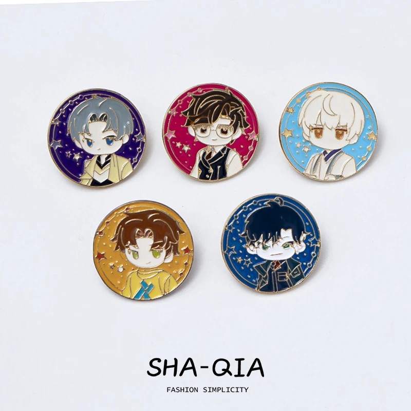 

Anime Game Light and Night Pins Enamel Badges Set Charlie Cosplay Accessories Pins Metal Badge Button Brooch Collection Gifts