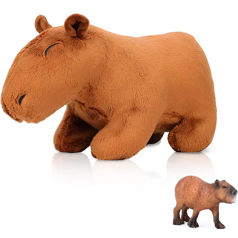 

30CM Capybara Plush Toys Fluffy Cartoon Wild Animals Stuffed Toy Capybara Plush Doll With Ornaments Kids Birthday Christmas Gift