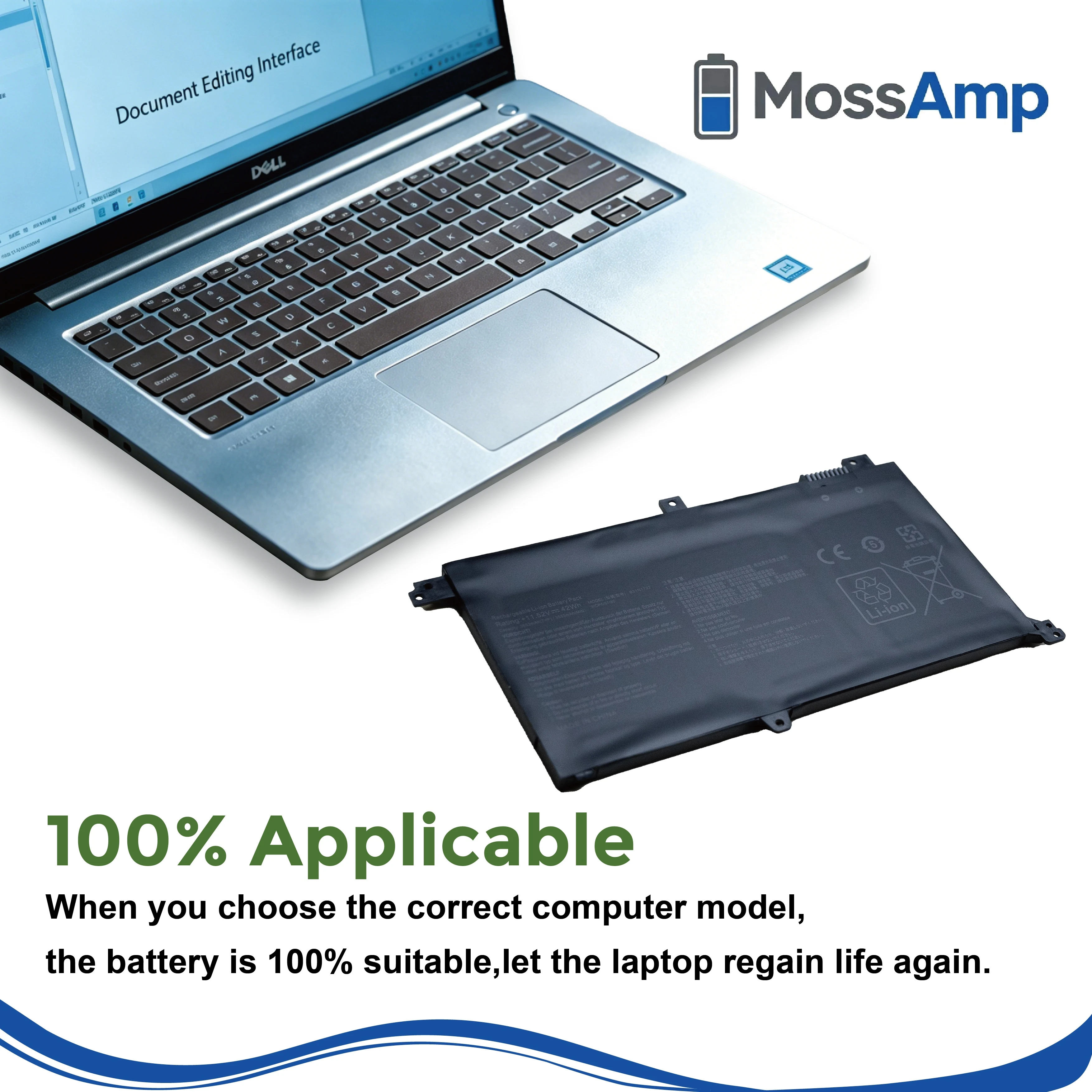 Фото MossAmp B31N1732 для ASUS VivoBook S14 X430UA X430UF X430UN X430FA X430FN S4300F S4300U X571GT X571LH X571G №5