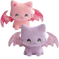 cute pink japanese cherry blossom kimono style flying wings bat plush toy stuffed bats plushies for gift home decor 3040cm