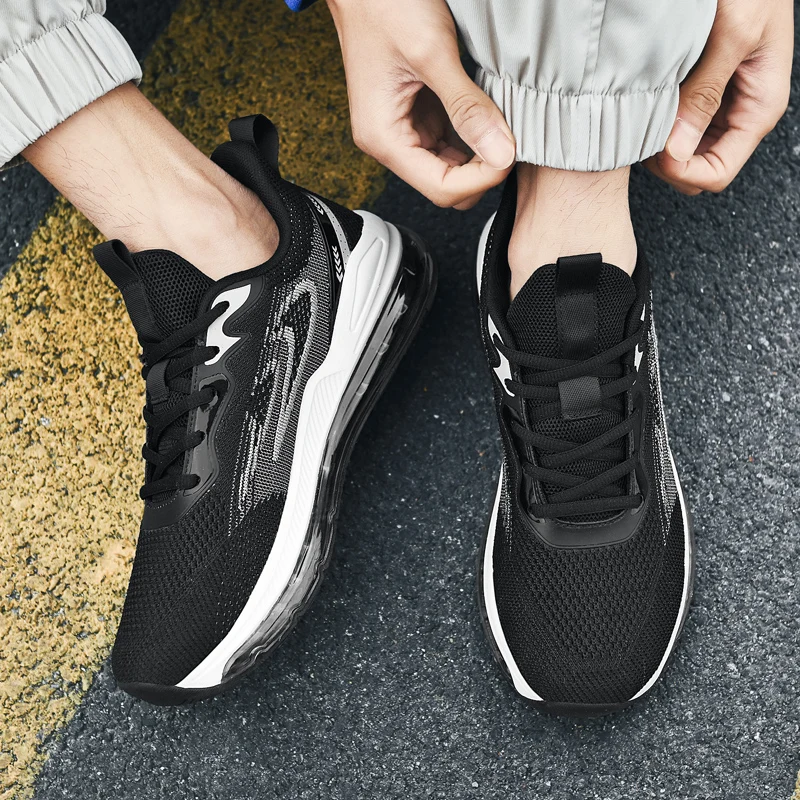 Air Cushion Running Shoes Men Oversize Sports Jogging Shoes Brand Designer Sneakers Men Comfort Gym Training Shoes Male Footwear