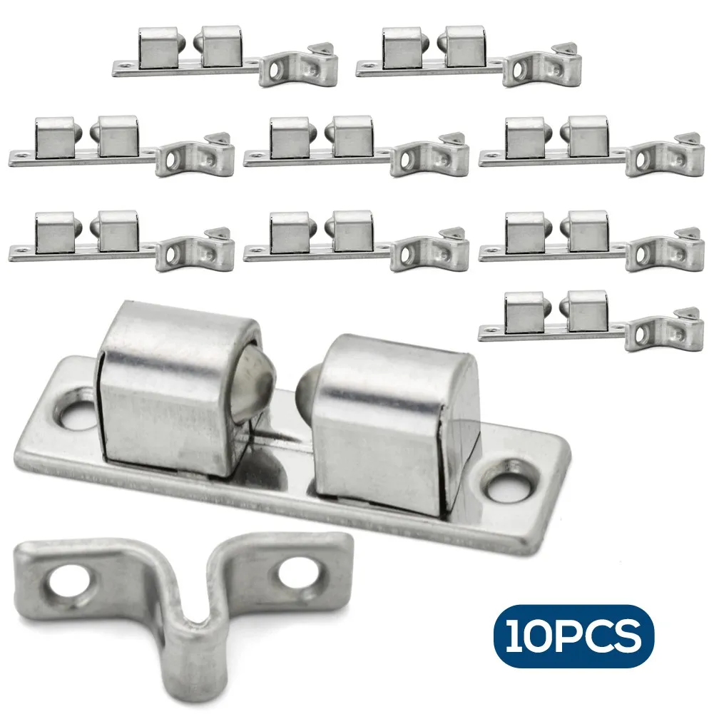 

Durable Double Roller Door Lock Furniture Hot Sale Latch Cabinet Door Closet Catch Tension Double Ball Practical