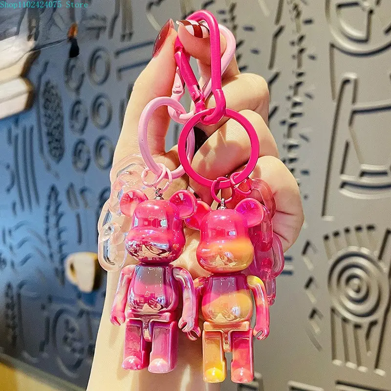 

Bomgom Cartoon Popobe Gloomy Bow Tie Bear Teddy Bear Cute Knot Bear Keychain Car Key Holder Bag Charm Holder Keyring