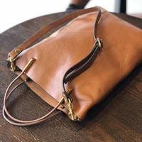 retro simple leather womens bag 2022 new natural soft leather handbag multifunctional composite bag shoulder bag