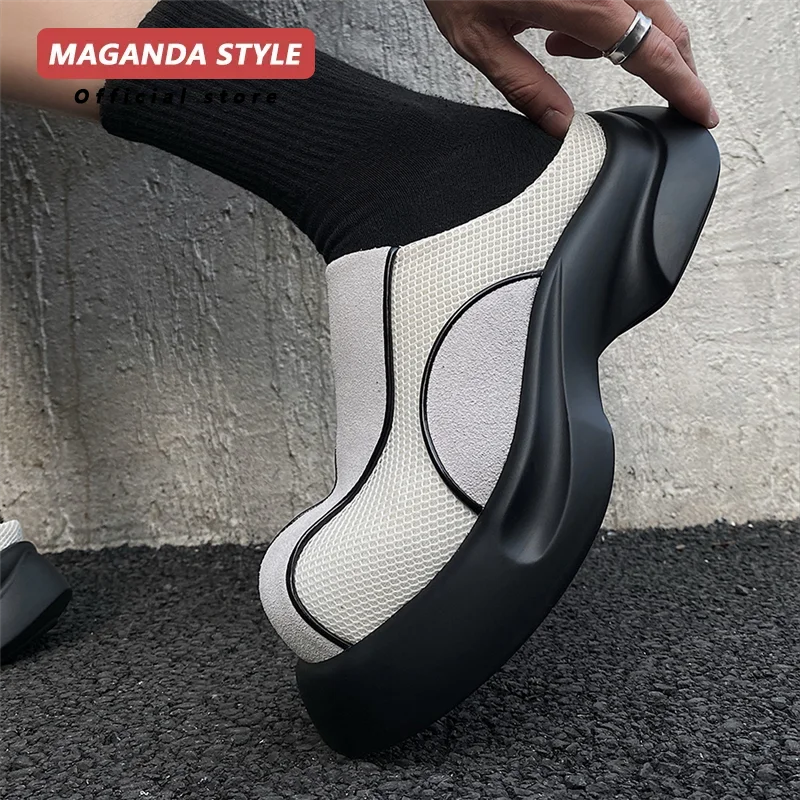 Обувь в стиле Maganda Birken Мужские дышащие черные уличные тапочки нишевые