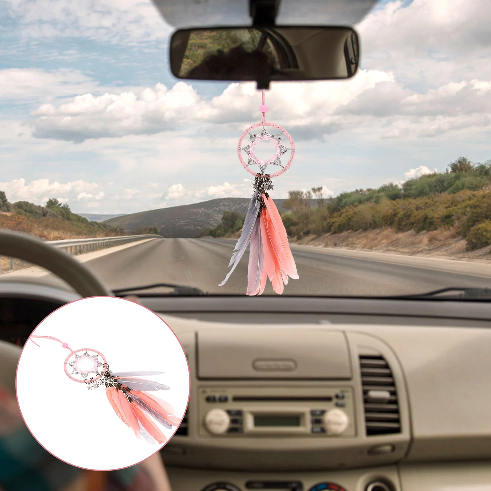 

Dream Catcher Hanging Car Decor Pendant Wall Ornament Mirror Dreamcatcher Grunge Room Decoration Rearview Home Charm Catchers